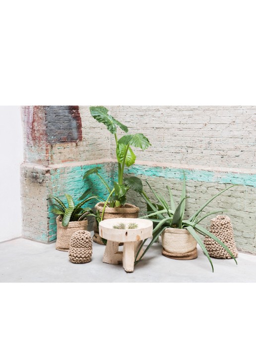 Urban Nature Culture Braided opbergmand 25 cm - detail 4 naturel