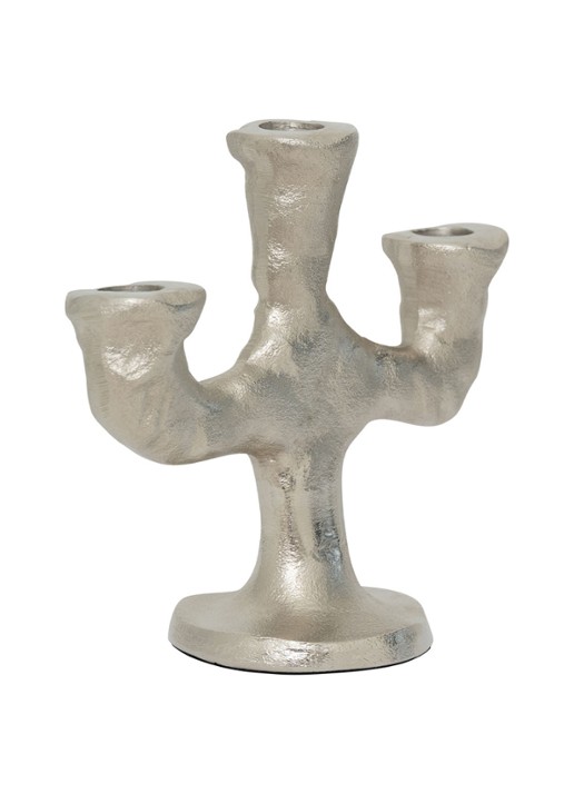 Urban Nature Culture D'argento kandelaar 18 cm - detail zilver