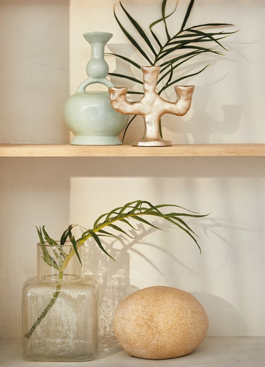 Urban Nature Culture D'argento kandelaar 18 cm - voorkant 3 zilver