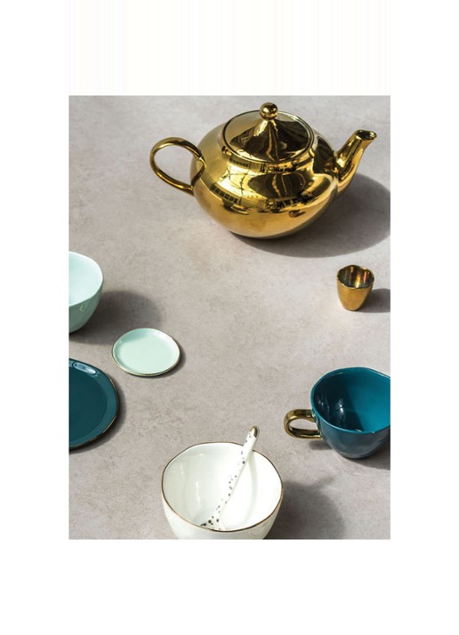 Urban Nature Culture Good Morning theepot 1liter - voorkant 4 goud