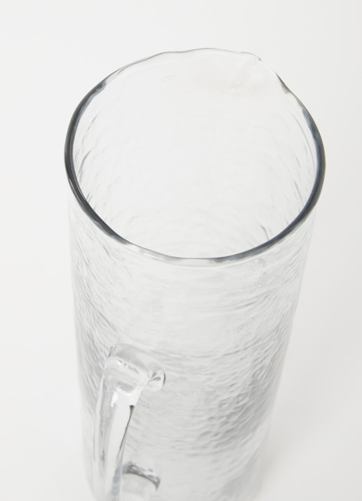 Urban Nature Culture Hammered waterkaraf 1 liter - voorkant 2 transparant
