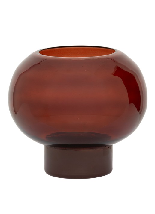 Urban Nature Culture Havara kandelaar 15,5 cm - voorkant 4 donkerrood