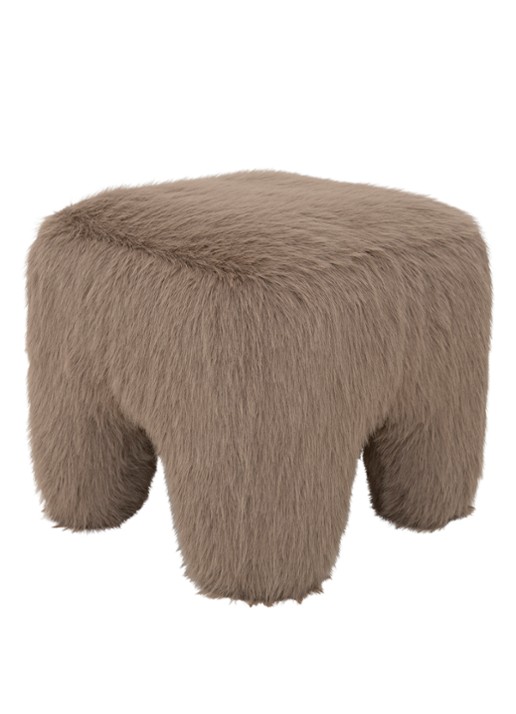 Urban Nature Culture Kira poef - voorkant 4 taupe