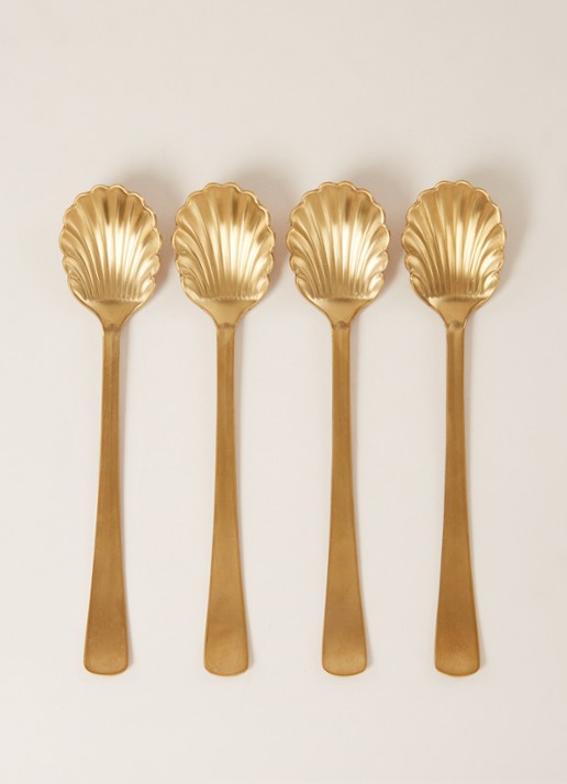 Urban Nature Culture Koffielepel in set van 4 - detail goud