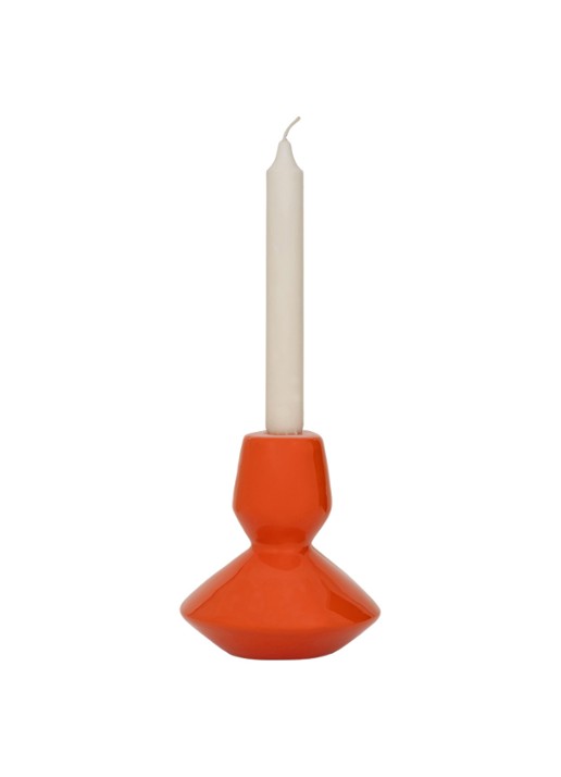 Urban Nature Culture Logan kandelaar 14 cm - voorkant 2 orange