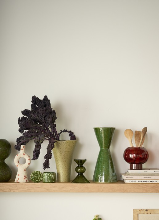 Urban Nature Culture Mesi kandelaar 15 cm - detail steenrood