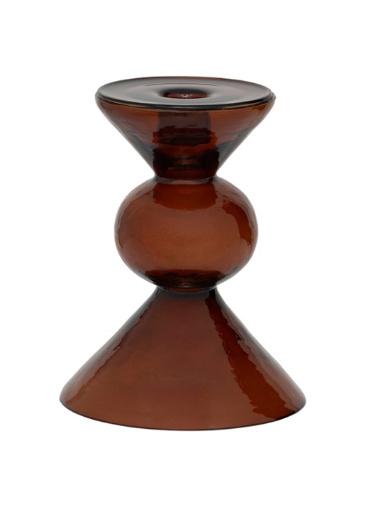 Urban Nature Culture Mesi kandelaar 15 cm - voorkant 3 steenrood