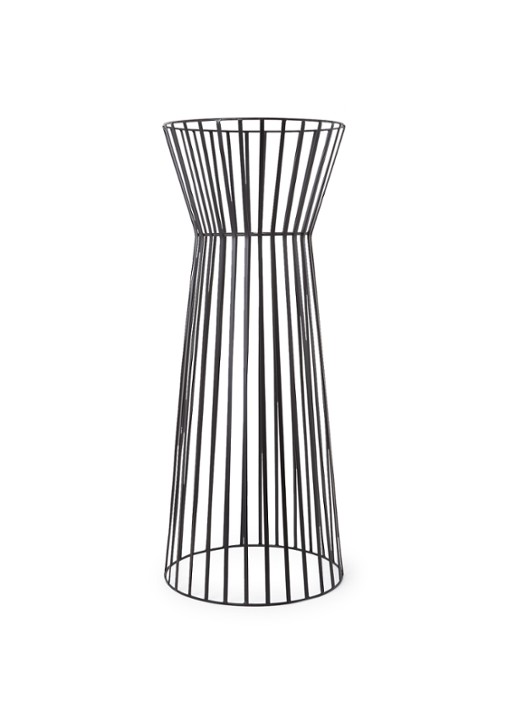 Urban Nature Culture Plantenbak van ijzer voor binnen Ø35 cm - voorkant 3 zwart