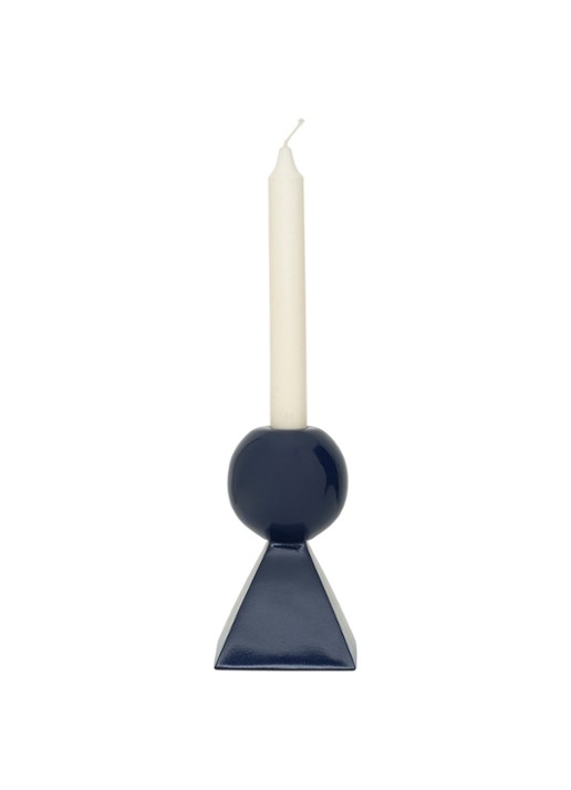 Urban Nature Culture Rett kandelaar 15 cm - detail 3 blauw