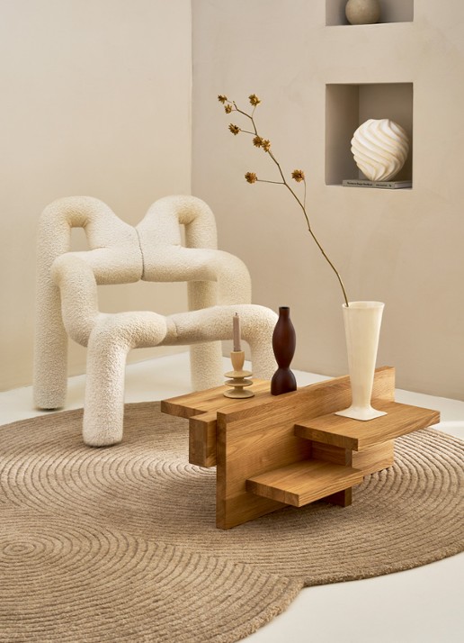 Urban Nature Culture Sienna salontafel 80 x 55 cm - voorkant 3 bruin