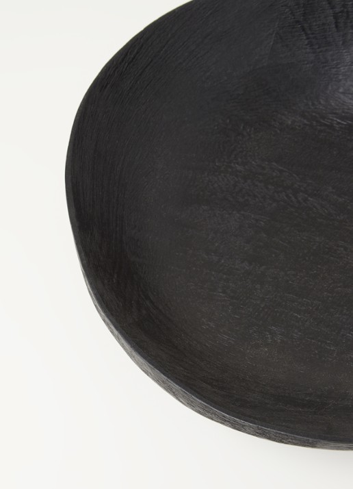 Urban Nature Culture Smoked Wood saladeschaal 27 cm - detail zwart
