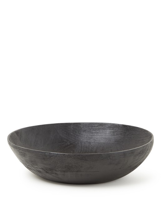 Urban Nature Culture Smoked Wood saladeschaal 27 cm - voorkant 2 zwart