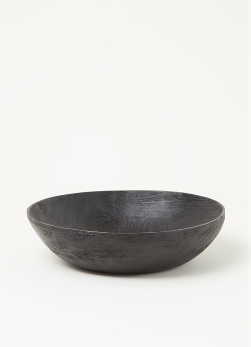 Urban Nature Culture Smoked Wood saladeschaal 27 cm - voorkant 3 zwart