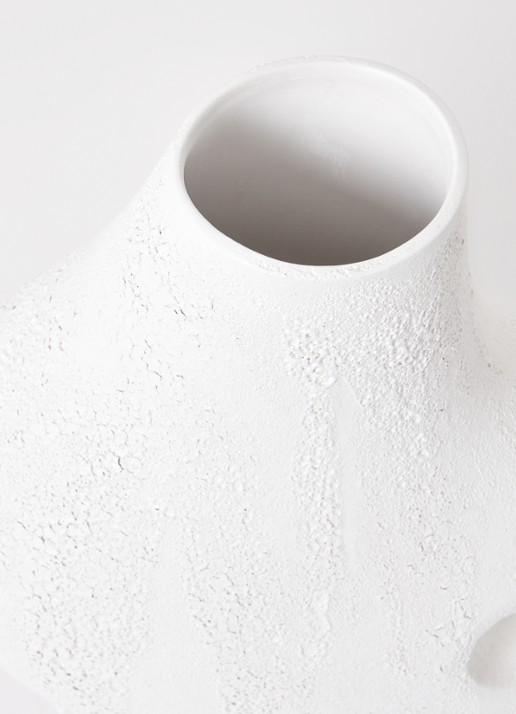Urban Nature Culture Talvi vaas van keramiek 42 cm - voorkant 2 wit