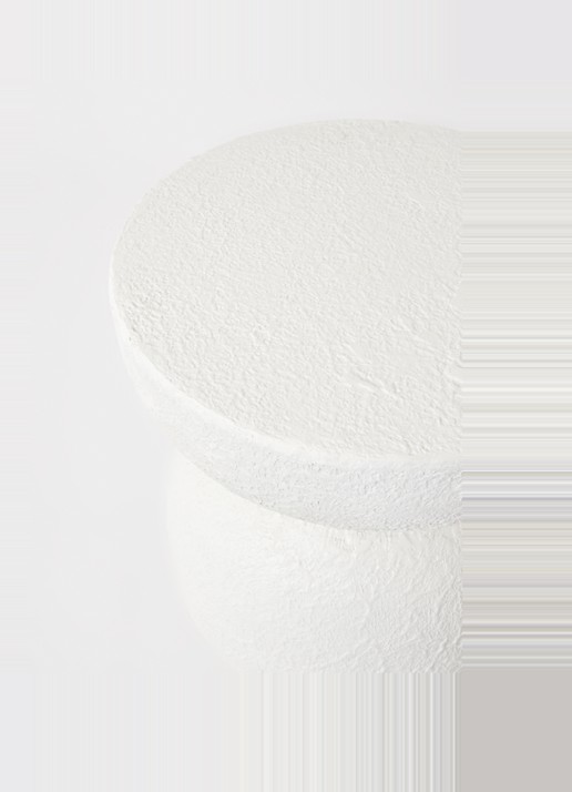 Urban Nature Culture Umi handgemaakte bijzettafel 44 cm - voorkant 2 wit