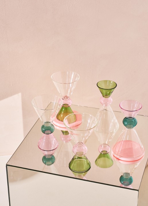 Urban Nature Culture Urban Nature Culture wine glass Ayo, pale green - voorkant 2 groen