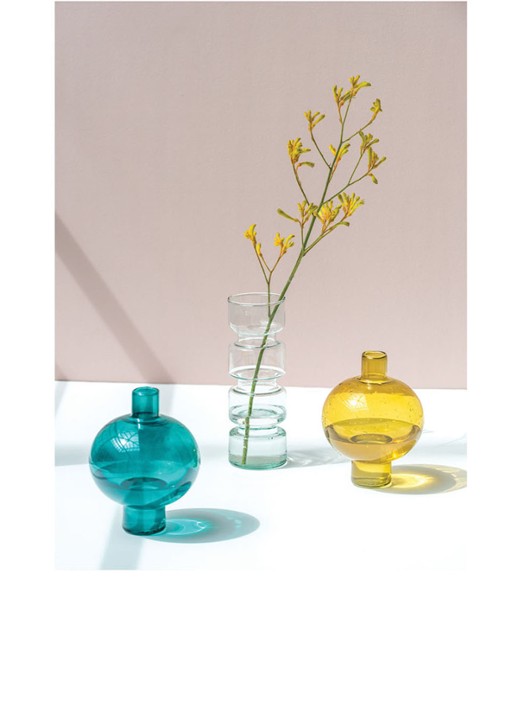 Urban Nature Culture  vaas 20 cm - detail 2 geel