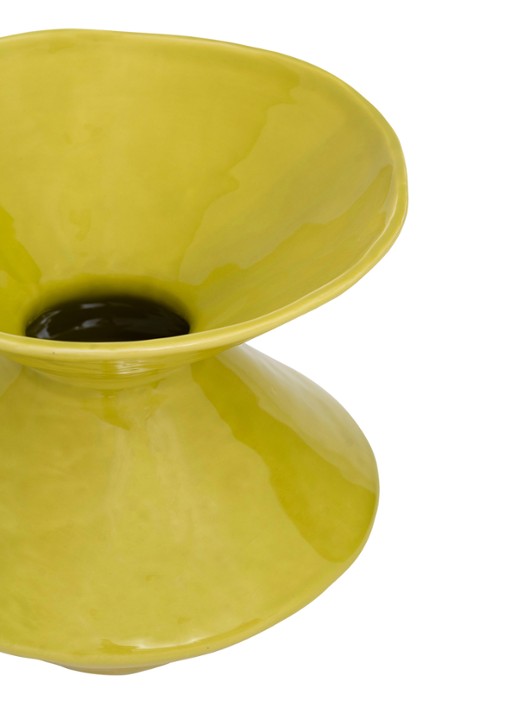 Urban Nature Culture Zale vaas 28 cm - achterkant geel
