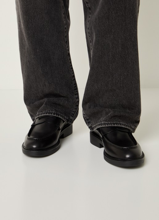 Vagabond Shoemakers Alex M loafer van leer - voorkant 2 zwart