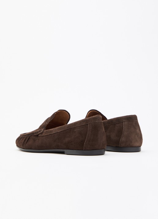 Vagabond Shoemakers Aleya loafer van geitensuède - achterkant 5 donkerbruin