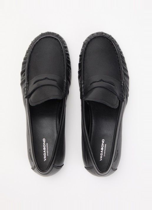 Vagabond Shoemakers Aleya loafer van schapenleer - detail 4 zwart