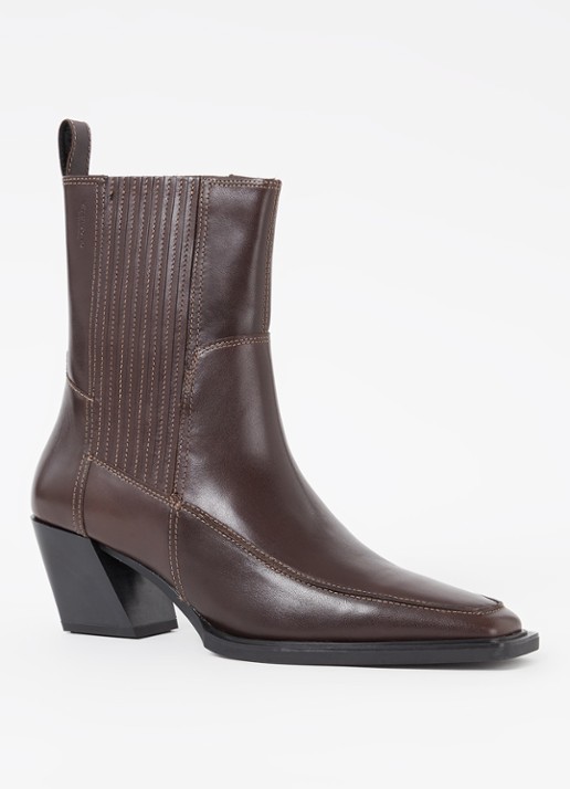 Vagabond Shoemakers Alina enkellaarsje van geitenleer - voorkant donkerbruin
