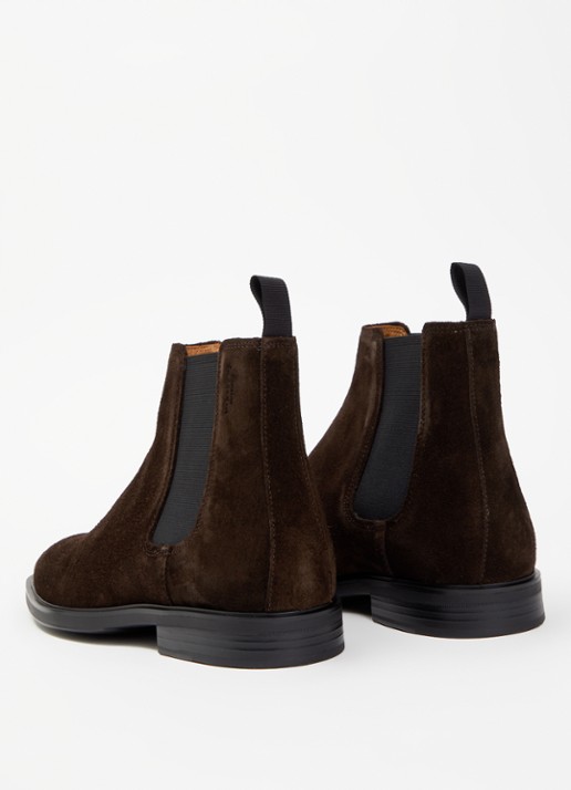 Vagabond Shoemakers Andrew chelsea boot van suède - achterkant 4 chocoladebruin