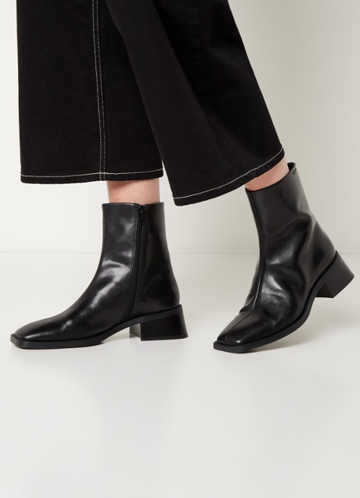 Vagabond Shoemakers Blanca enkellaarsje van leer - voorkant 5 zwart