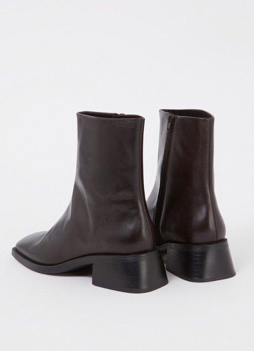 Vagabond Shoemakers Blanca enkellaarsje van leer - achterkant 3 donkerbruin