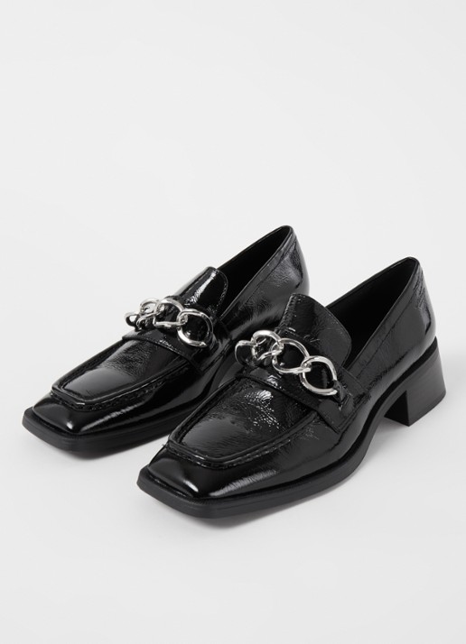 Vagabond Shoemakers Blanca loafer van lakleer - detail zwart