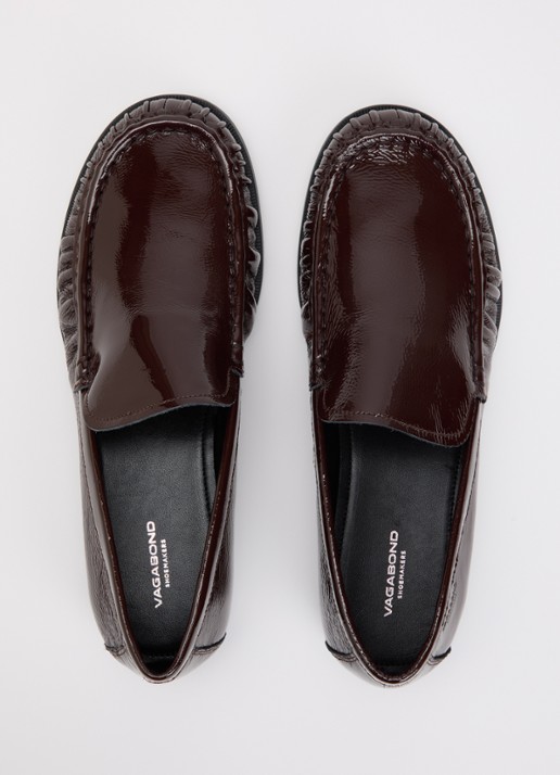 Vagabond Shoemakers Brandi loafers van leer met lakfinish - detail 2 bruin