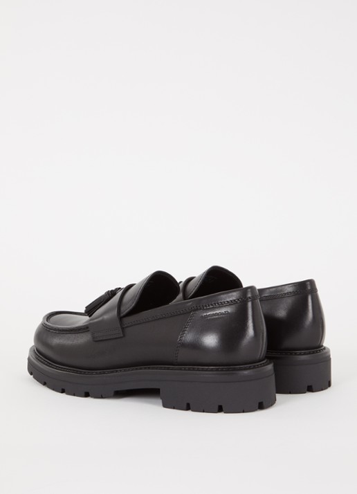 Vagabond Shoemakers Cameron loafer van leer met franjes - achterkant 6 zwart