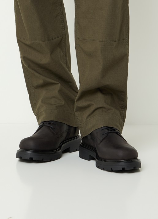Vagabond Shoemakers Cameron veterboot van leer - voorkant 3 donkerbruin