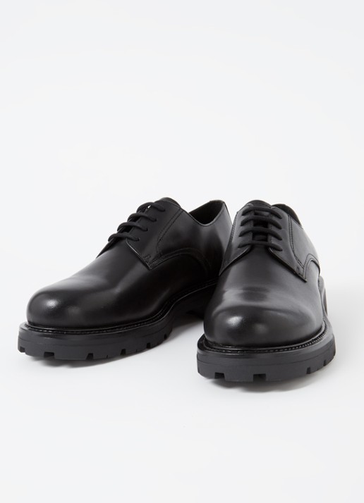 Vagabond Shoemakers Cameron veterschoen van leer - detail zwart