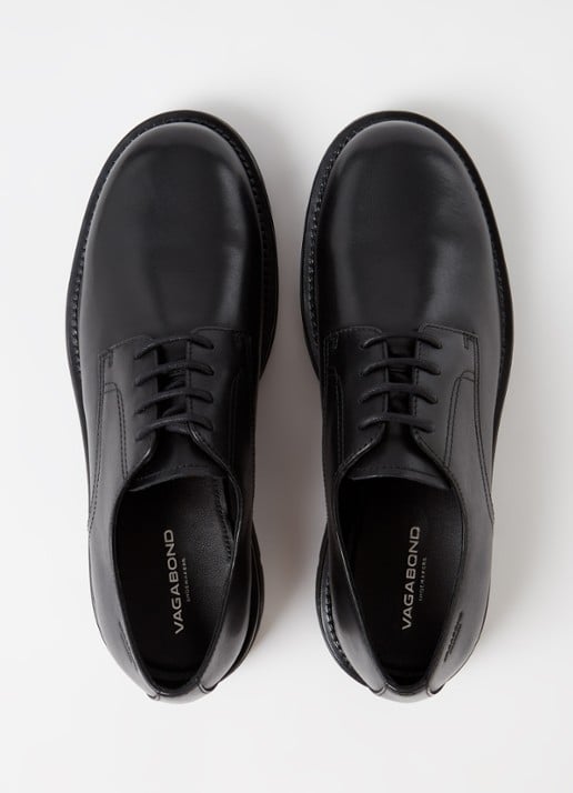 Vagabond Shoemakers Cameron veterschoen van leer - detail 2 zwart