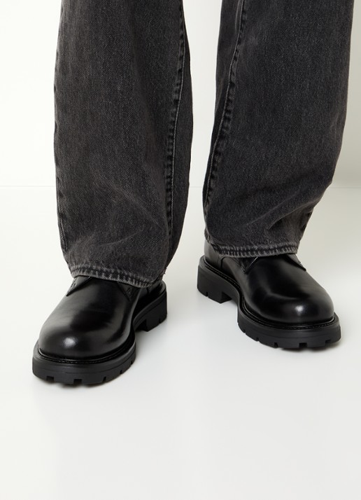Vagabond Shoemakers Cameron veterschoen van leer - voorkant 2 zwart