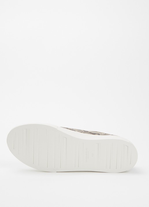 Vagabond Shoemakers Cody sneaker van geitenleer met slangenprint - detail 4 beige
