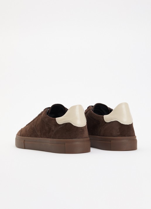 Vagabond Shoemakers Cody sneaker van suède - achterkant donkerbruin