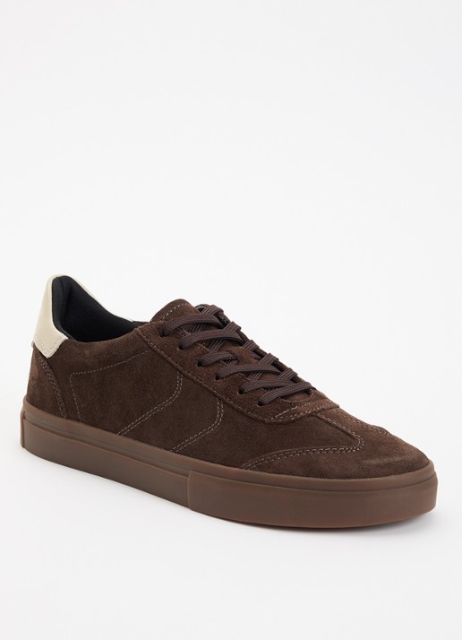 Vagabond Shoemakers Cody sneaker van suède - voorkant 5 donkerbruin