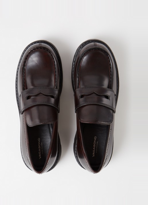 Vagabond Shoemakers Cosmo loafer van leer - detail 5 bordeauxrood