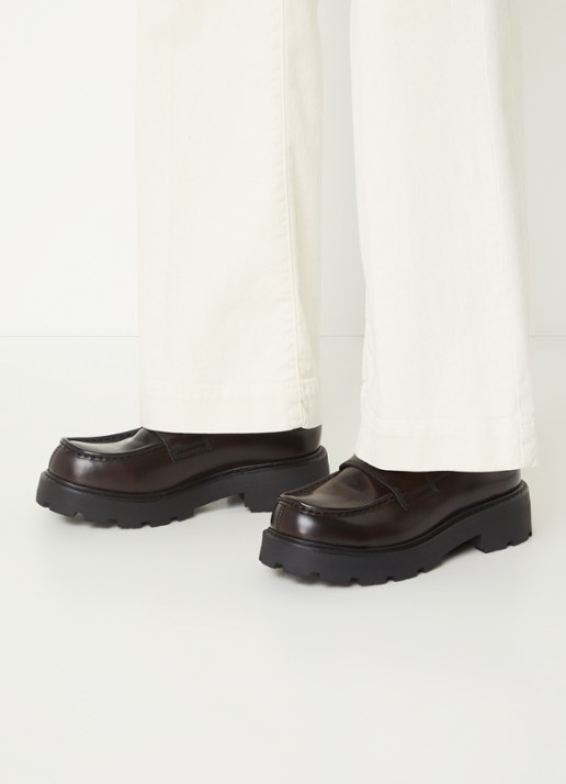 Vagabond Shoemakers Cosmo loafer van leer - voorkant 2 bordeauxrood