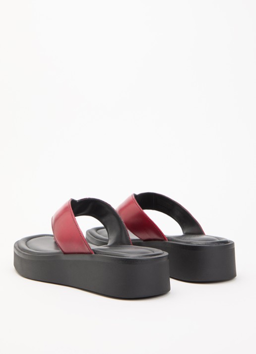 Vagabond Shoemakers Danya slipper van leer - achterkant donkerrood