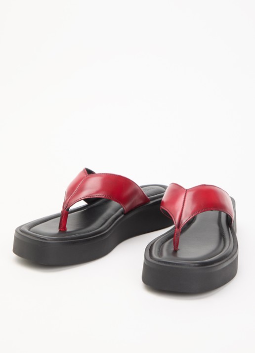 Vagabond Shoemakers Danya slipper van leer - detail 2 donkerrood