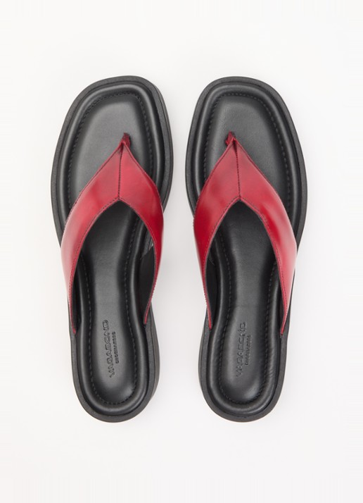 Vagabond Shoemakers Danya slipper van leer - detail 3 donkerrood