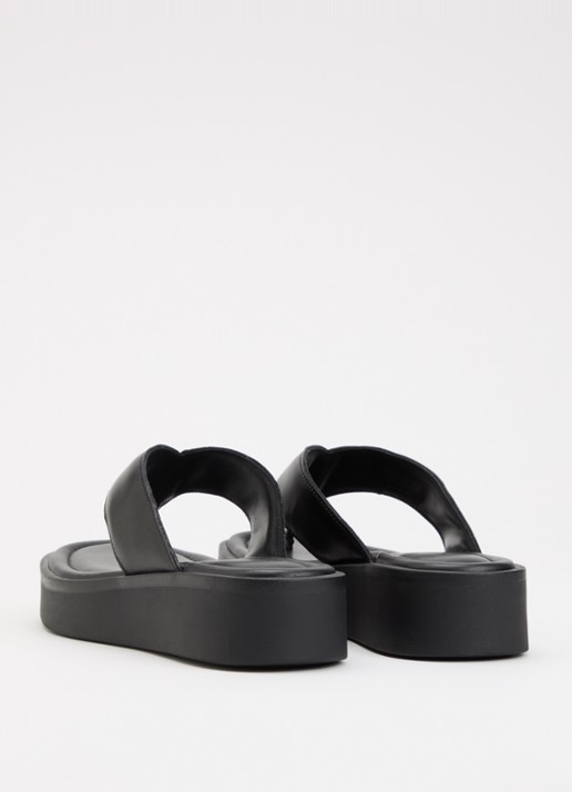 Vagabond Shoemakers Danya slippers van leer - achterkant zwart