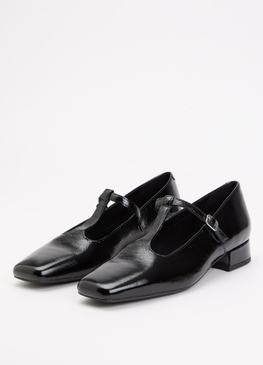Vagabond Shoemakers Debbi Mary Jane pump van leer met lakfinish - detail 4 zwart