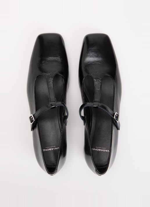 Vagabond Shoemakers Debbi Mary Jane pump van leer met lakfinish - detail 5 zwart