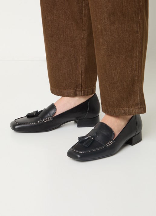Vagabond Shoemakers Debbie loafer van leer - voorkant 6 zwart