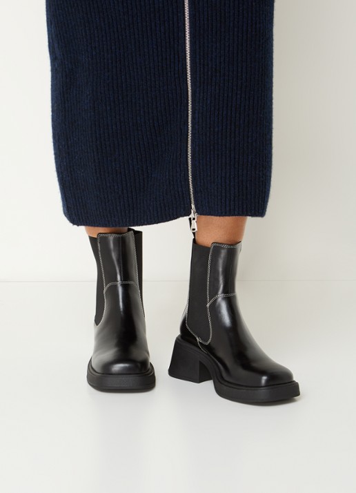 Vagabond Shoemakers Dorah chelsea boot van leer - voorkant 5 zwart