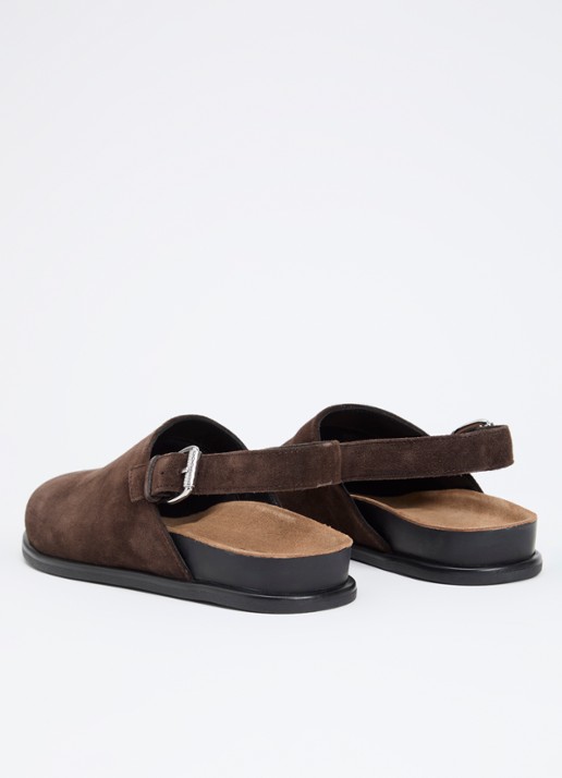 Vagabond Shoemakers Effie muiltje van suède - achterkant 3 donkerbruin